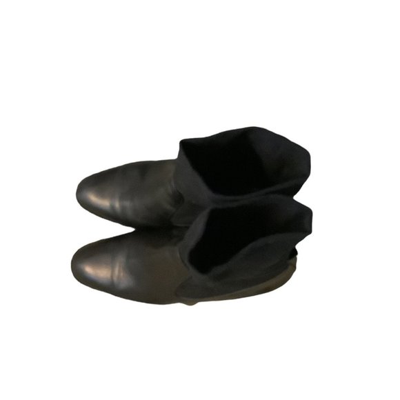 PAUL GREEN Women's Black Leather Almond Toe Block Heel Boots-Size 6 - Picture 5 of 16